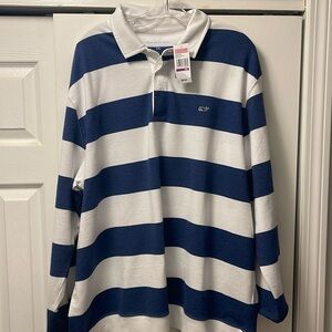 New Vineyard Vines Fashion Knits Striped Cam Shirt Moonshine Mens Size XXL